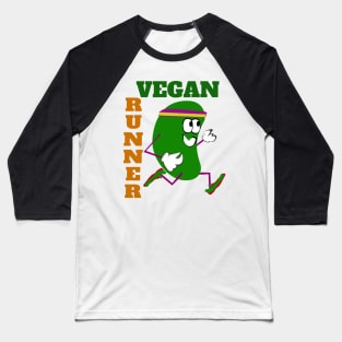 Cross Country Vegan Runner Baseball T-Shirt